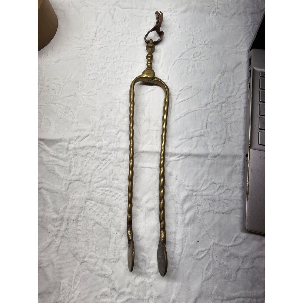 Antique 18th Century Brass English Fireplace Tool 11.5" - Picture 5 of 6